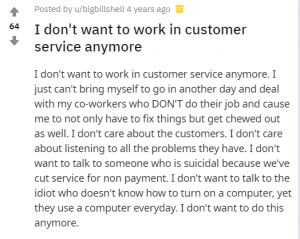 Working in customer service